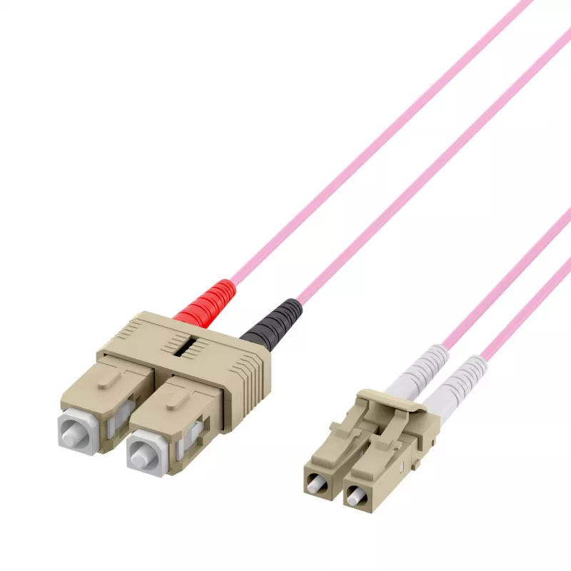 Jumper duplex EFB-Elektronik LC-SC 50/125µ OM4 LSZH Erika violeta 2,0 mm 30 m O0323.30