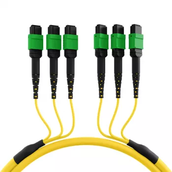 Cabo patch MTP APC OS2 monomodo 48 fibras EFB MTPF48MTPFOS2-25-A, 25 m, amarelo