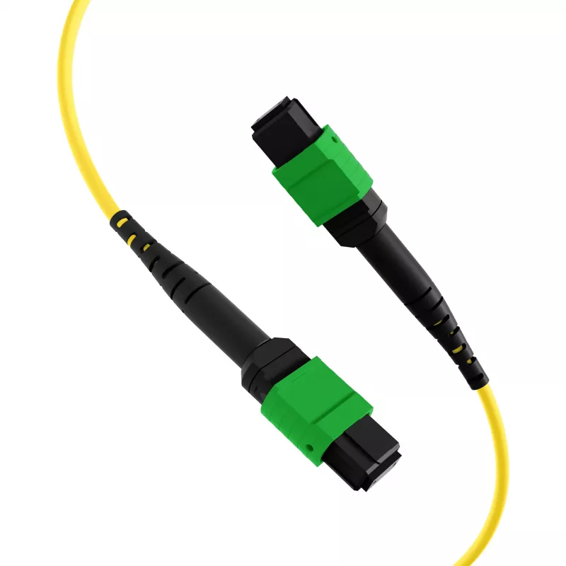 Cabo patch MTP APC OS2 monomodo 48 fibras EFB MTPF48MTPFOS2-25-A, 25 m, amarelo