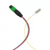 Cabo patch matriz MTP-M/LC 8 fibras OS2 EFB, LSZH amarelo, 1 m
