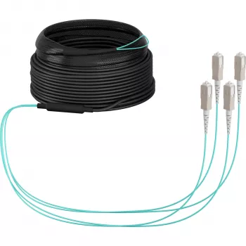 Cabo trunk de fibra ótica multimodo OM3 EFB Elektronik, 4 fibras, SC-SC, 10 m, LSZH, Dca O8301S10OM3