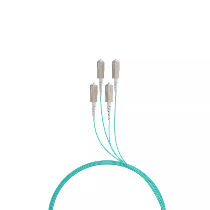 Cabo trunk de fibra ótica multimodo OM3 EFB Elektronik, 4 fibras, SC-SC, 10 m, LSZH, Dca O8301S10OM3