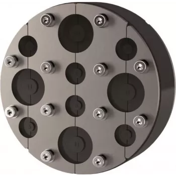 Sistema de vedação segmentado HAUFF HRD 150-SG para cabos e tubos, furo central 150 mm, multicabo 2700106500