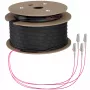 Cabo trunk de fibra ótica multimodo OM4 EFB Elektronik, 4 fibras, LC-LC, 170 m, LSZH, Dca O8303S170OM4