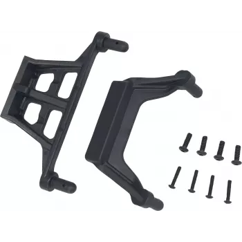Reely RE-5690556 conjunto de suportes de carroçaria para carros RC 1:10 (4 suportes, 8 clipes, preto)