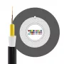 INFRALAN U-DQ(ZN)BH OS2 24E (1x24) Eca 3000N LSZH preto, 7,5mm cabo de fibra ótica G657A1 54424D1E-CPR