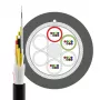 INFRALAN U-DQ(ZN)BH OS2 48E (4x12) Eca 5000N LSZH preto 11,2mm cabo de fibra ótica G657A1 54448.1D-E5