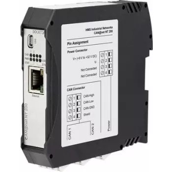 Ixxat gateway CAN-Ethernet/IP, RJ45, 9-36 V DC, calha DIN 1.01.0332.20000