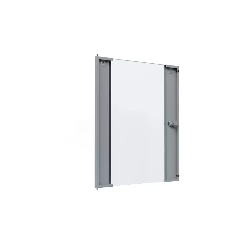 EFB Elektronik porta de vidro para armário de parede X-Rack 15U cinzento RAL7035 3/3 WGX-TUR15GR.G