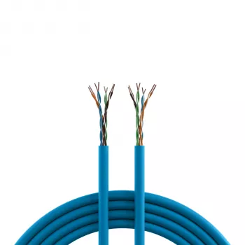 INFRALAN Cat.6A 500 MHz U/UTP cabo de instalação 4 pares, AWG23, CPR B2ca, RAL5015 azul, 305m 99960.305-CPR