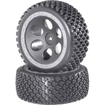 Reely 1:10 Buggy Rodas completas Rally Design perfurado Cinzento 4 unid. (RE-6549729)