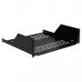 EFB Elektronik Prateleira para rack 19 polegadas 3U, 450 mm de profundidade, 36 kg de carga, RAL 9005 Preto 691650TS.3U450