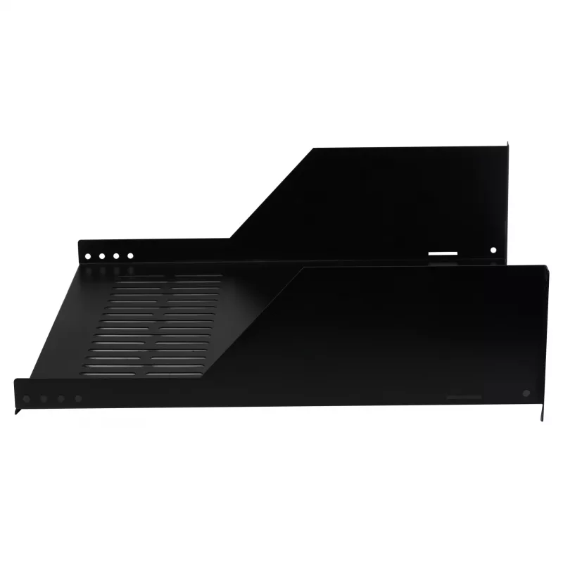 EFB Elektronik Prateleira para rack 19 polegadas 3U, 450 mm de profundidade, 36 kg de carga, RAL 9005 Preto 691650TS.3U450
