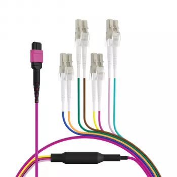 EFB Elektronik Cabo trunk MPO-PLUS(F)-LC OM4 8 fibras Tipo B LSZH Violeta urze 2m MPOF08LCOM4-2