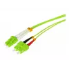 Tecline HD OM5 50/125 µm Cabo de fibra ótica multimodo, LC Duplex para SC Duplex, Verde lima, 3,0 m 796LS03