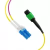 EFB Elektronik MPOF08LCOS2-2 cabo trunk MPO-PLUS/APC(F) para LC OS2 8 fibras, tipo B, LSZH, amarelo, 2 m