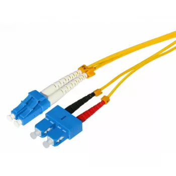 Cabo de patch de fibra ótica Tecline HD monomodo OS2, LC duplex para SC duplex, 9/125 µm, amarelo, 7,5 m (799LS07)