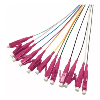 Pigtails de fibra ótica Tecline, OM4, coloridos, LC/UPC, 2,0 m, 12 unidades 20500017
