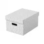 Caixa de arrumação LEITZ 628282 Home Medium, conjunto de 3 peças, branco, 100% cartão canelado reciclado, tampa removível, empilhável