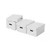Caixa de arrumação LEITZ 628282 Home Medium, conjunto de 3 peças, branco, 100% cartão canelado reciclado, tampa removível, empilhável