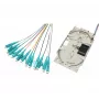 Cassete de splice de fibra ótica Tecline com 12x pigtails OM3 LC/UPC, 2,0 m, multicolor, pack de 12 20500030