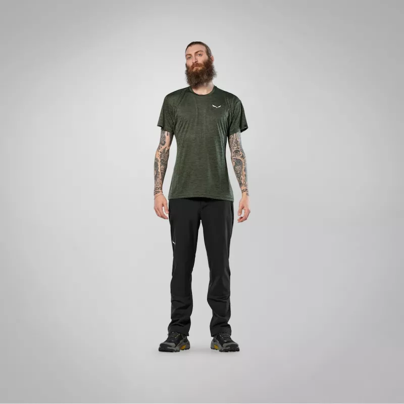 T-shirt de manga curta Salewa Puez Melange Dry dark olive melange M