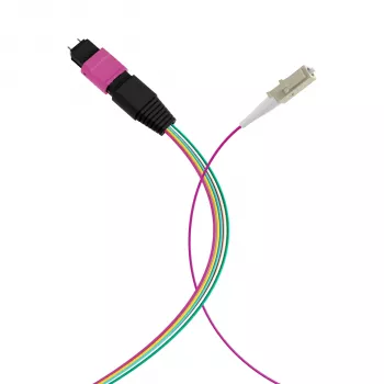 Cabo fanout EFB Elektronik MPO-PLUS (M)-LC OM4 12 fibras tipo B LSZH violeta erika 1 m MPOM12LCOM4-1