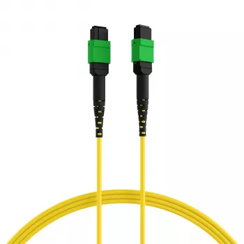 Cabo de patch EFB Elektronik MPO-PLUS APC fêmea para MPO-PLUS APC fêmea OS2 8 fibras Type B LSZH amarelo, 1 m MPOF8MPOFOS2-1
