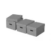 Esselte Home Caixa de arrumação M, 17,5 L, 26,5 x 36,5 x 20,5 cm, pack de 3, branco/cinzento (628283)