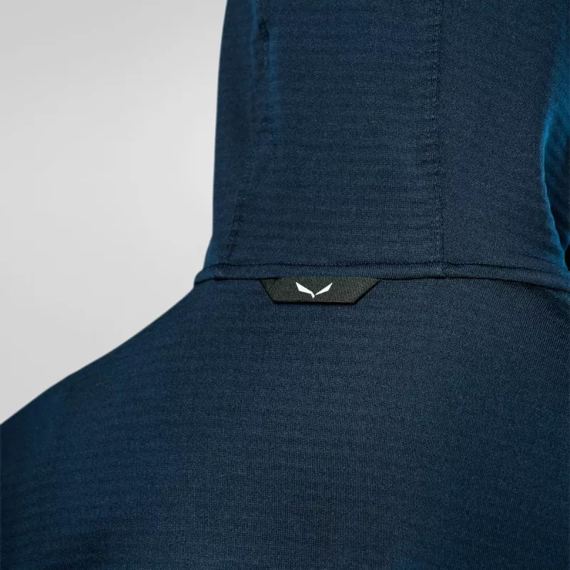 Casaco de polar com fecho de correr e capuz Salewa Puez Altavia PL HD mulher - Navy Blazer