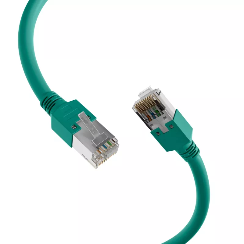 Cabo de rede RJ45 EFB-Elektronik Cat.5e SF/UTP LSZH Draka UC300 TM11 verde 7,5m K8013.7,5