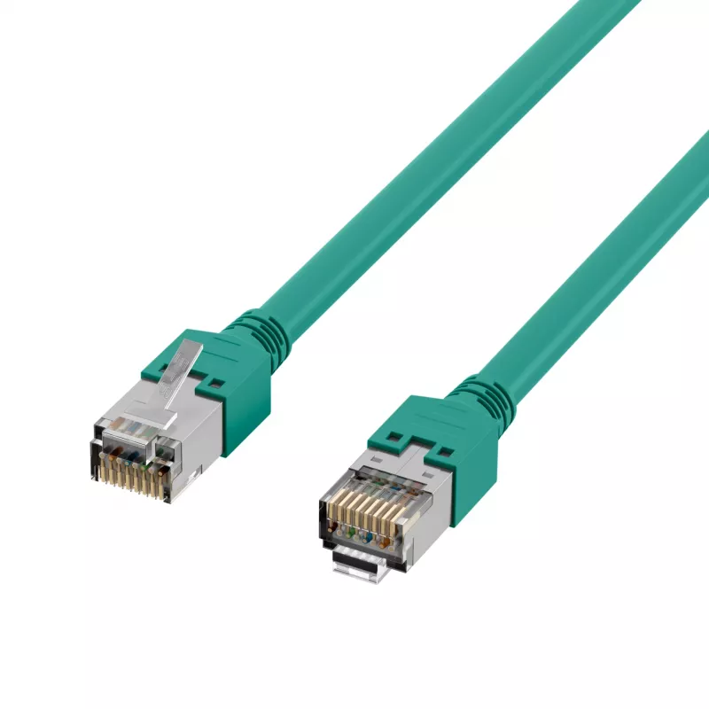 Cabo de rede RJ45 EFB-Elektronik Cat.5e SF/UTP LSZH Draka UC300 TM11 verde 7,5m K8013.7,5
