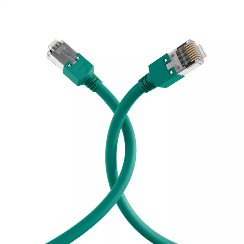 Cabo de rede RJ45 EFB-Elektronik Cat.5e SF/UTP LSZH Draka UC300 TM11 verde 7,5m K8013.7,5