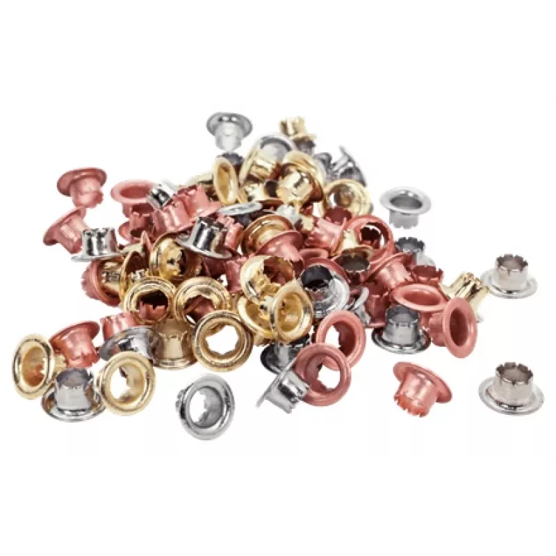 Rapid 5000409 Ilhós, 4 mm, cores sortidas, 100 peças