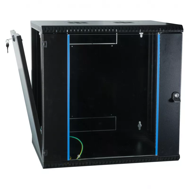 Armário de parede EFB 19 polegadas 12U, fixo, monobloco, RAL 9005, profundidade 600 mm (691712VTS.60)