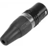 Ficha XLR de 5 polos HICON HI-X5CM-B, ligação por soldadura, zamak, preto 30200514