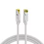 Cabo de patch EFB-Elektronik Cat.6A S/FTP LSZH, RJ45, branco, 0,25 m K8560WS.0,25
