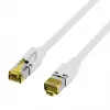 Cabo de patch EFB-Elektronik Cat.6A S/FTP LSZH, RJ45, branco, 0,25 m K8560WS.0,25