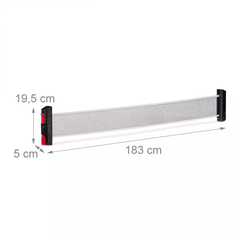 Rede de ténis de mesa RELAXDAYS com fixação por mola, preto 10025041_0