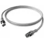 Cabo de patch ZVK GmbH EasyLan PushPull Cat 6 STP, ficha RJ-45 para ficha RJ-45, 1 m, cinzento, bainha anti-dobra moldada CPP1OACACA0010