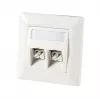Conjunto de painel de fibra ótica EFB ET-25085FO para 2x E2000, SC simplex, LC duplex, RAL 9010