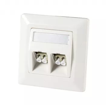 Conjunto de painel de fibra ótica EFB ET-25085FO para 2x E2000, SC simplex, LC duplex, RAL 9010