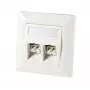 Conjunto de painel de fibra ótica EFB ET-25085FO para 2x E2000, SC simplex, LC duplex, RAL 9010
