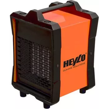 Aquecedor elétrico Master Climate Solutions Heylo DE 2 XL, 2 kW, 90 m³/h, 230 V, 8,7 A, 2 níveis de aquecimento, termostato integrado, proteção contra sobreaquecimento, pega de transporte, aço com pintura em pó 1101922