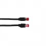 Cabo de patch Cat.7 S/FTP LSZH EFB Elektronik, RJ45, 0,25 m, preto K0700SW.0,25