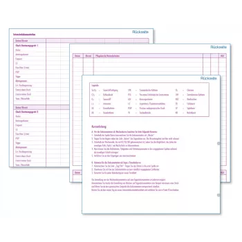 Formulários BOI Documentação de cuidados intensivos ambulatórios, 50 folhas 9206-00428