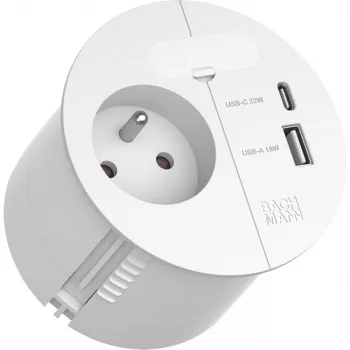 Bachmann LOOP IN CHARGE 1xUTE 1xUSB A/C 22W 1xKBD 0,2m branco (938.304)