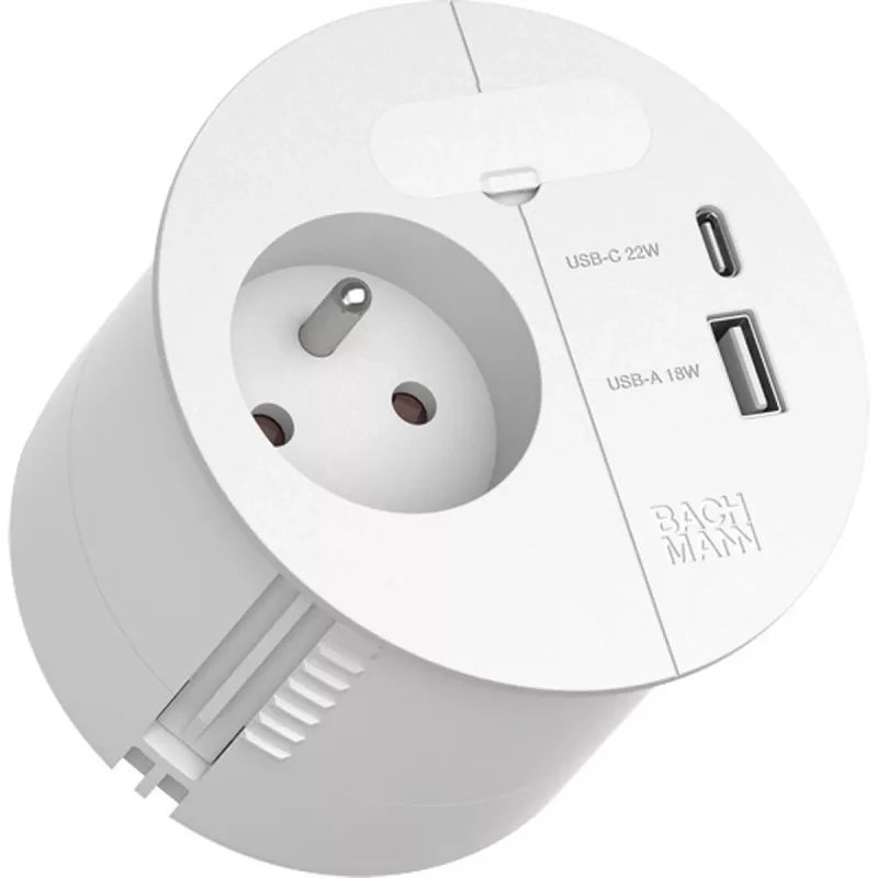 Bachmann LOOP IN CHARGE 1xUTE 1xUSB A/C 22W 1xKBD 0,2m branco (938.304)