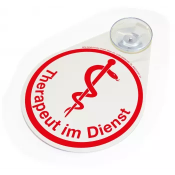 Placa BOI Dokutech “Terapeuta em serviço” placa para porta de correr (9108-02096-002)