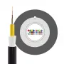 Cabo de fibra ótica exterior INFRALAN A-DQ(ZN)B2Y OS2 24E (1x24) Fca 2000N preto 5,8 mm G657A1, 24 fibras, resistência à tração 2000N, tubo solto, bainha PE A24S2F1